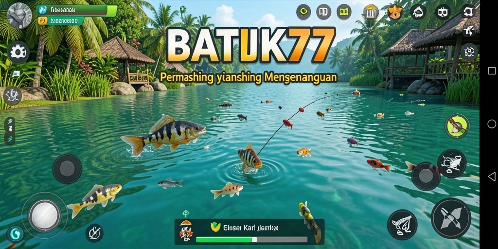 Tampilan gameplay memancing yang seru dan menyenangkan.