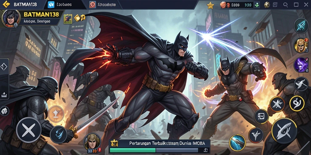 Tangkapan layar gameplay seru di <strong>BATMAN138</strong>, pertarungan strategis dalam arena MOBA.