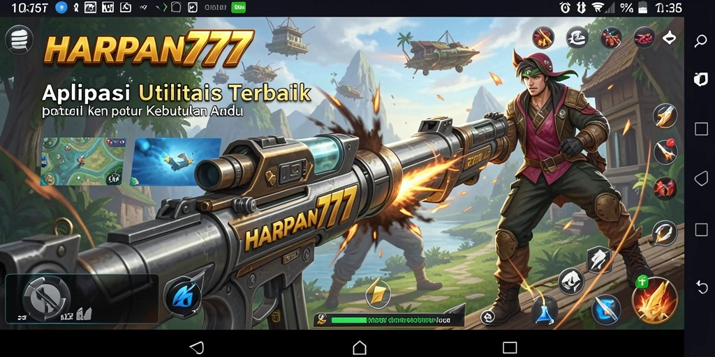 Tampilan screenshot dari HARAPAN777 menunjukkan penggunaan fitur utilitas yang sederhana dan efektif.