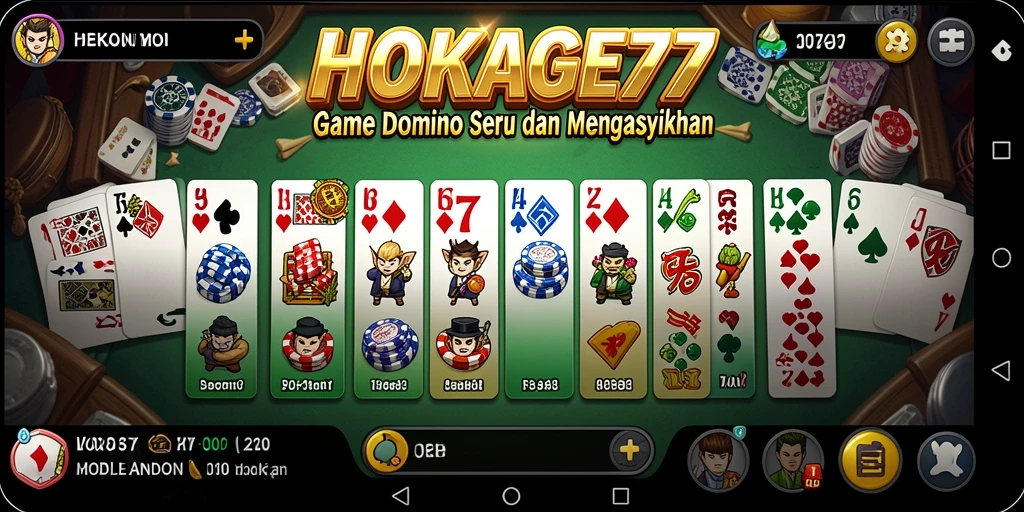 Tangkapan layar gameplay HOKAGE77 yang menampilkan keseruan permainan Domino.