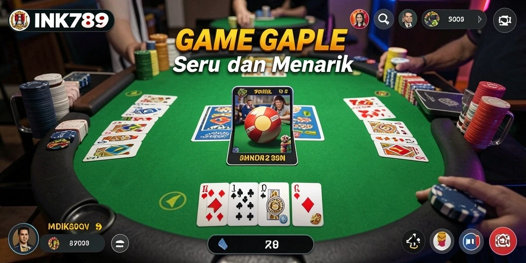 Tampilan gameplay Gaple yang menarik dan interaktif.