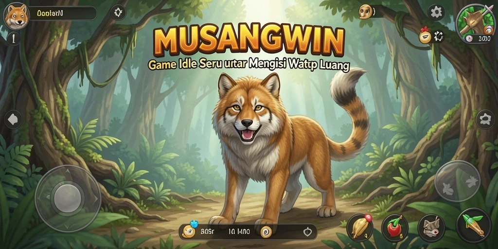 Screenshot MUSANGWIN yang menunjukkan gameplay menarik di dunia Idle.