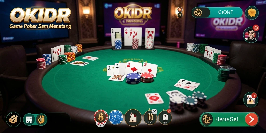 Gameplay seru dan interaktif dalam OKIDR Poker.