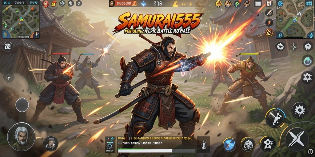 Tampilkan gameplay intens dari SAMURAI555 yang mengasyikkan.